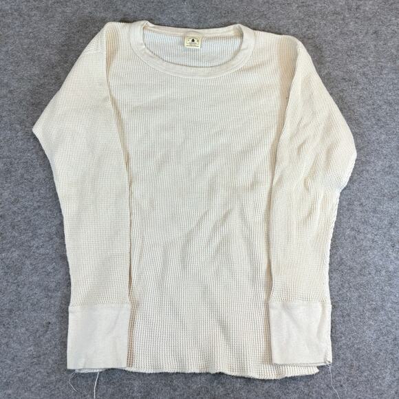 VINTAGE Northwest Territory Thermal Shirt Youth XL Cream Waffle Knit Cozy Tee - Picture 1 of 5